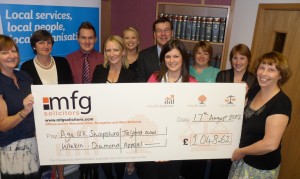 Generous law firm donate to Shropshire age charity